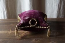 Antique Purple Velvet Purple Gold Thread Bridal Globe Cushion