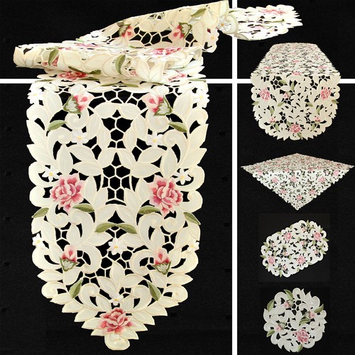 Rose fleur broderie ouverte - broderie,
