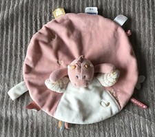 Doudou Dragon rose blanc Lina