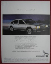 Publicité Papier - Voiture Chevrolet Citation De 1980