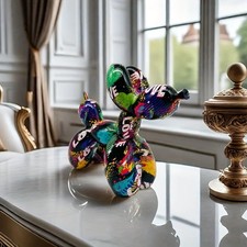 🐶 Statue Chien Ballon Cœur