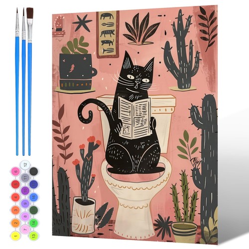 Peinture par numero - chat, dans
