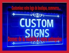 PANNEAU PERSONNALISÉ LUMINEUX OUVERT COMMERCE MAGASIN LED ENSEIGNE NEON LAMPE
