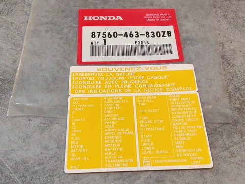 Sticker sécurité honda - de,