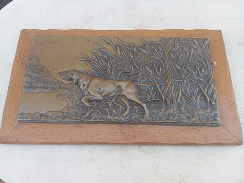 Ancien bas relief bronze - ancien, en