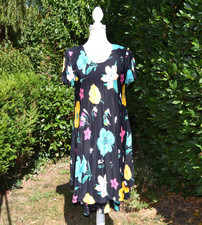Robe femme été fleuri noir