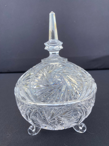 Bonbonnière tripode cristal - bonbonnière,