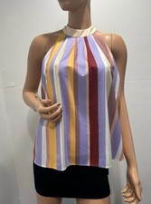lush top small Halter Nick line Multiple Color Stripes