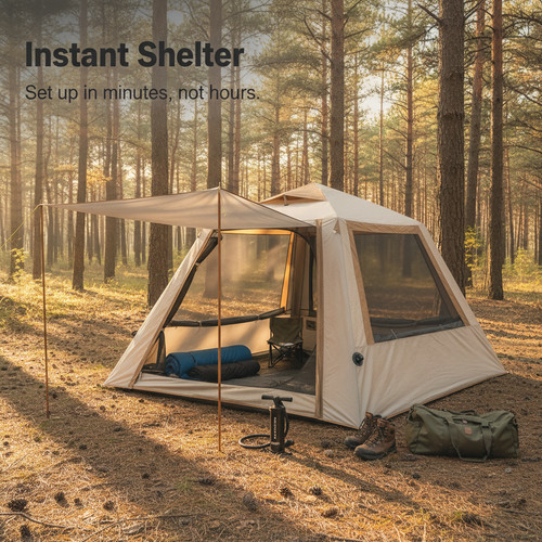 Tente camping gonflable - de,