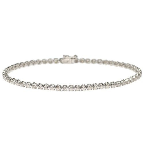 Bracelet tennis diamant - , k18wg