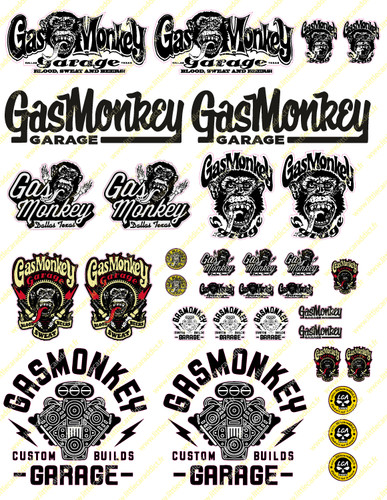 Décalcomanies gaz monkey 18 - monkey, 1:18