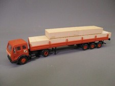 LQ744 KIBRI 10020 HO TRAIN 1/87 Mercedes truck semi trailer wood transport