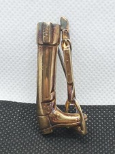 Antique Vermeil Silver Brooch Knight Boot RefN654