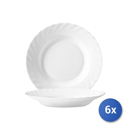 Assiette creuse verre - 6x,