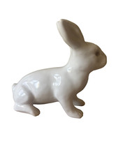 French Faience Bavent Bunny Rabbit Figurine for Easter