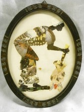 ANCIEN CADRE BOIS EBENE AILES