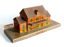 HORNBY O MODEL STATION TRAIN STATION DIORAMA DECOR TRAIN CANVAS LITHOGRAPHED