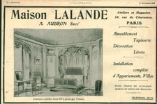 Antique Lalande Bedroom House Advertising 1908 Magazine Issue
