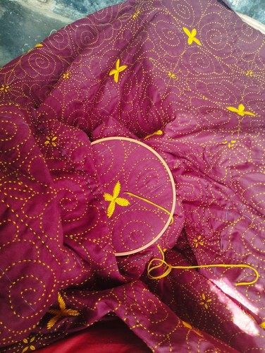 Superbe kantha brodé main - superbe,