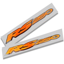 Aprilia Rs 250 Décalques Stickers Graphique Moto 2 Argent Chrome & Rouge Noire