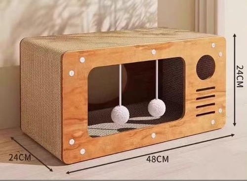 Maison chat carton ondulé - carton,