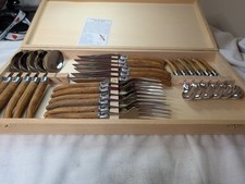 Arbaléte By G. David - Flatware Set Olive Wood Handle - Laguiole Missing 1 Spoon