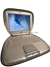 Vintage Apple iBook G3 Clamshell Graphite / Grey 366 MHz 320 MB RAM 36 GB HD