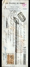 PARIS (V°) HEAT RECOVERERS "LA TOLERIE DE PARIS" Traite 1922