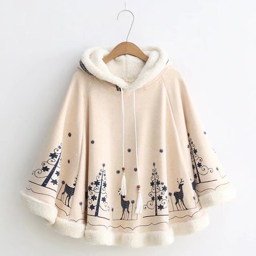 Manteau cape poncho - manteau, fleece