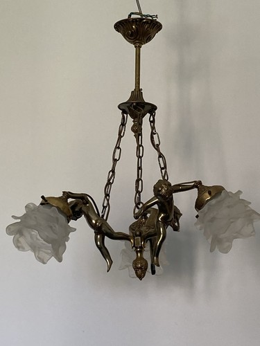 Lustre bronze massif bras - en,