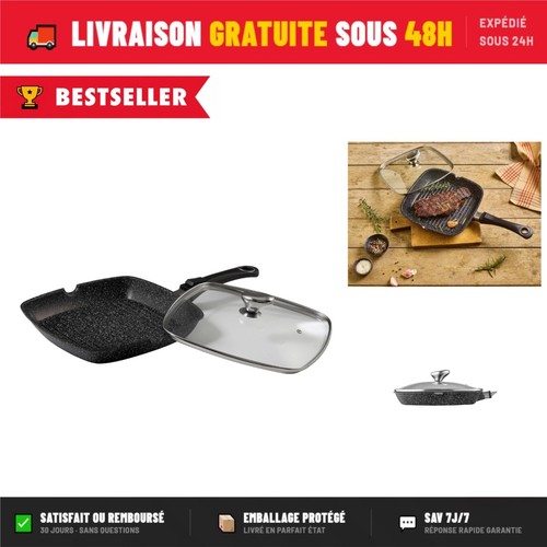 Poêle grill 28x28 - 28x28, cm
