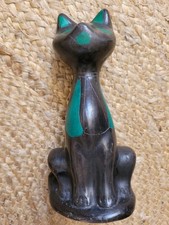 Sculpture Chat Terre Noire