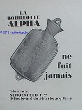 ADVERTISEMENT LA BOUILLOTE ALPHA NE FUIT NAI DE 1927 FRENCH ADVERT PUB