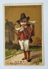 Chapellerie Garnier Grenoble Mfr. French Victorian Trade Card Felt Hats