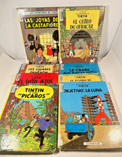 Las Aventuras De TINTIN by Herge Lot 8 Hardcover Books 1986 Acceptable Spanish
