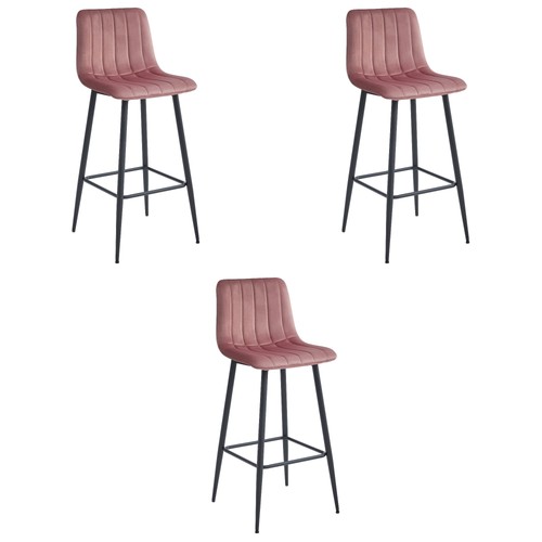 Tabouret pozza velours rose - pozza,