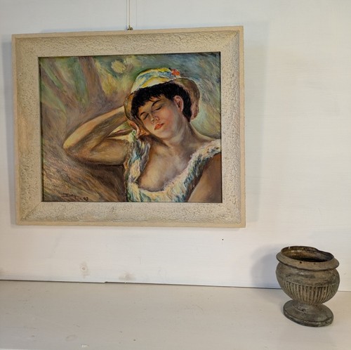 Tableau ancien dormeuse de - tableau, la