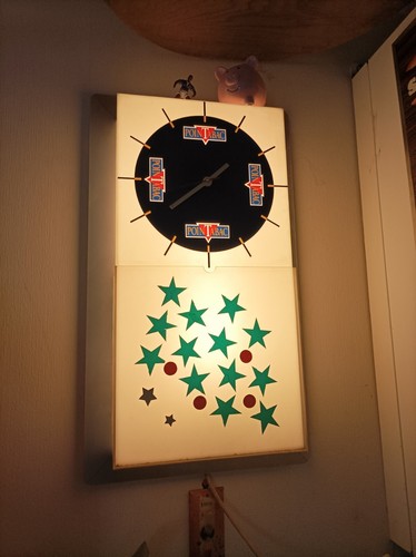 Horloge lumineuse point tabac - horloge,