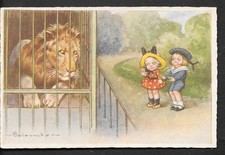 RARE CHILDREN'S POSTCARD SIGNED COLOMBO edition GAM series 1866