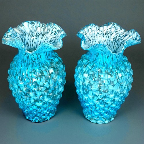 Paire vases verre - de,