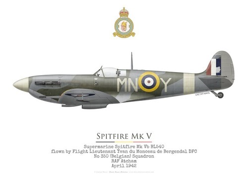 Print spitfire yvan du - spitfire,