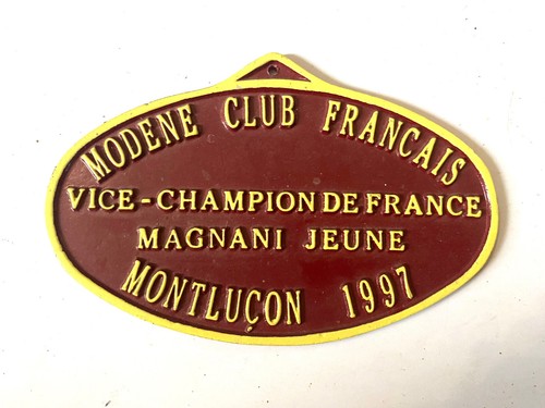 Aluminium plate concours - plate,