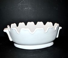 Signed JM Malicorne Earthenware Glass Cooler - Glass Planter