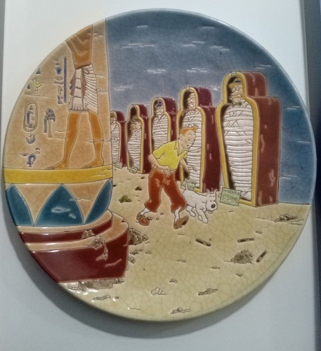 Tintin grande assiette piéce - tintin,