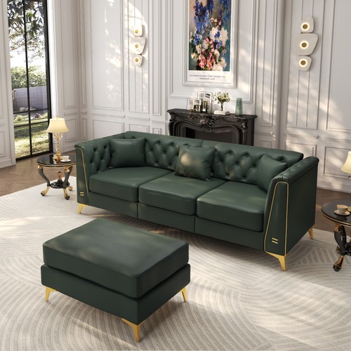 Chesterfield sofa ottoman - w/,