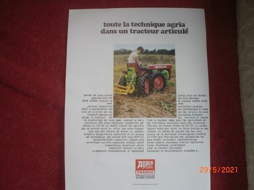 Ancienne publicite agria - ,