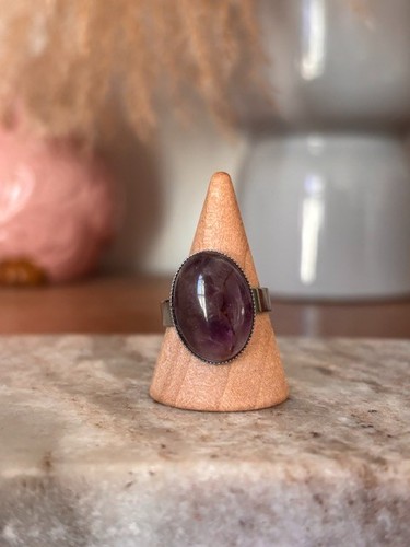 Bague améthyste naturelle - bague,