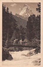 SUISSE ZERMATT PONT AVEC VUE SUR LE CERVIN