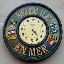 Grande pendule tableau en bois