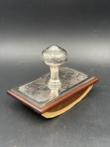 Ancien tampon buvard métal - buvard,